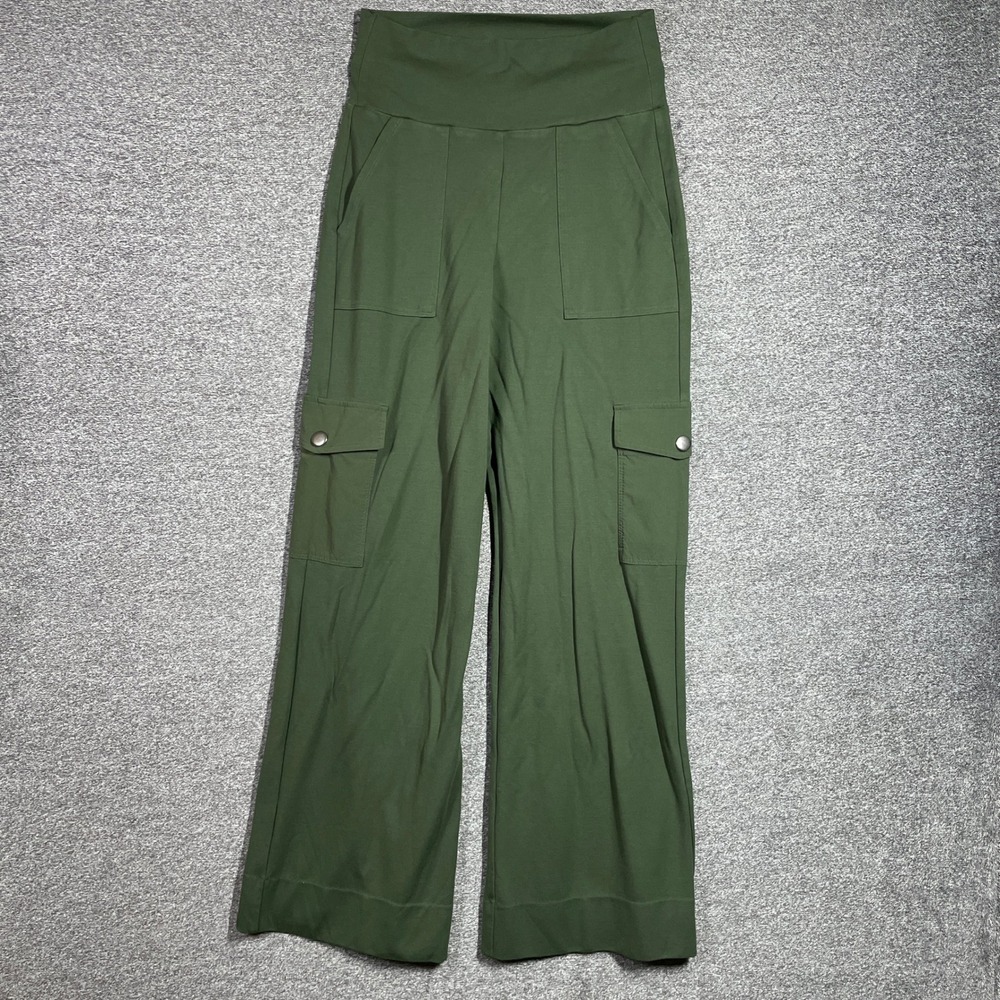 Cabi Cargo Pants Olive Green High Rise Wide Leg Size Medium